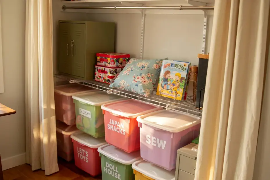 Closet Organization Tubs | Maximize Small Closet Space with Clear Storage Bins | DIY Closet Makeover