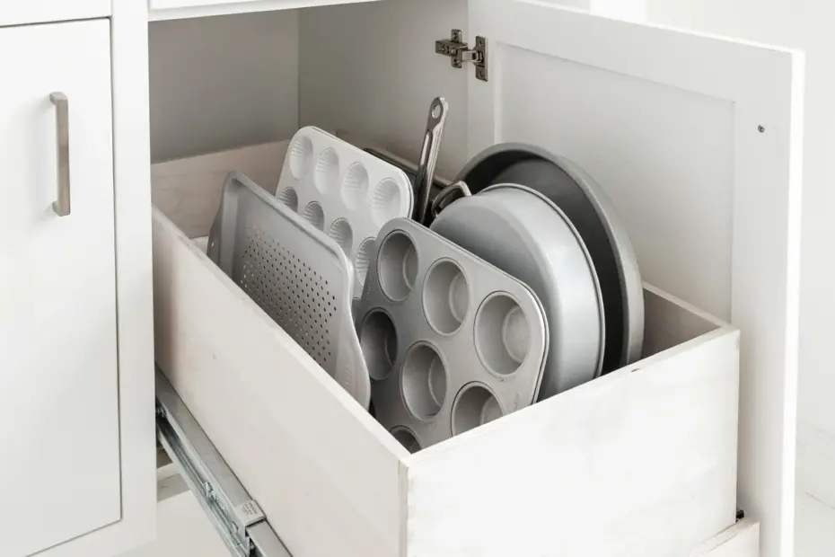 Adjustable Vertical Tray Storage Add-on | Maximize Slide-Out Shelf Space | Kitchen Pantry Ideas
