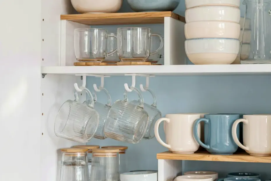 Cupboard Organisation for Kitchen Cupboards | Mug & Plate Storage Ideas