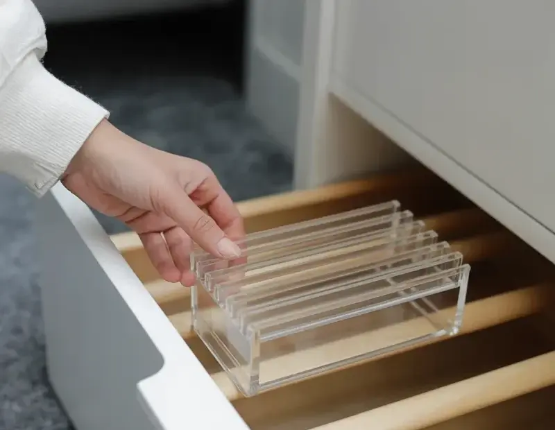 Clear Acrylic Drawer Organizer Hack - Before & After Drawer Makeover